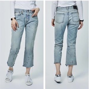 R13 Kick Fit Cropped Jean in Thompkins Denim Jeans Size 26
